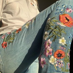7 FOR ALL MANKIND 💐FLORAL STITCH JEANS